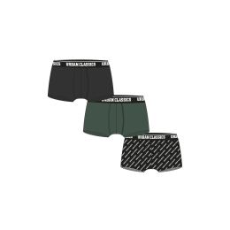 Снимка на Men's Boxer Shorts 3-Pack Dark Green/Black/Branded AOP