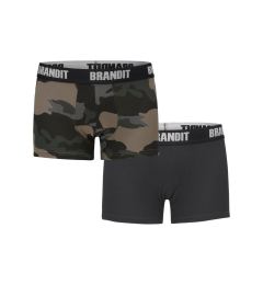 Снимка на Men's Boxer Shorts Logo 2 Pack Dark Camouflage/Black