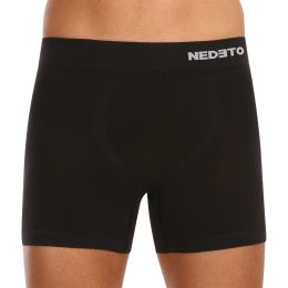 Снимка на Men's boxers Nedeto seamless bamboo black