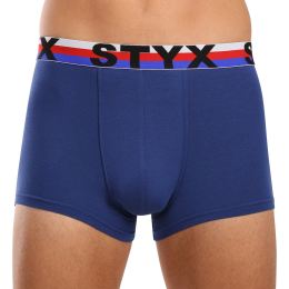 Снимка на Men's boxers Styx sports rubber dark blue tricolor