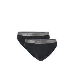 Снимка на Men's briefs in Pima cotton ATLANTIC 2Pack - dark gray