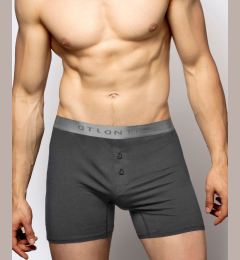 Снимка на Men's classic boxer shorts with buttons ATLANTIC - dark gray