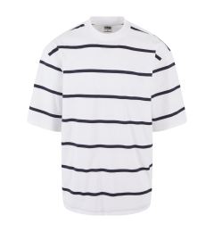 Снимка на Men's Oversized Sleeve Modern Stripe T-Shirt - Striped