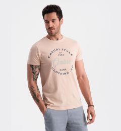 Снимка на Men's printed t-shirt Ombre Casual Style - pale rose