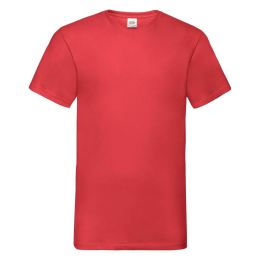 Снимка на Men's Red T-shirt Valueweight V-Neck Fruit of the Loom