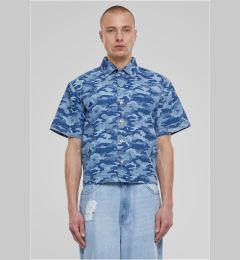 Снимка на Men's shirt with print - camouflage/blue