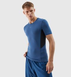 Снимка на Men's slim sports T-shirt made of recycled 4F materials - navy blue