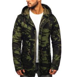 Снимка на Men's Spring Parka with Hood 5391 - Khaki,