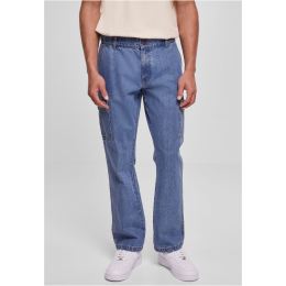 Снимка на Men's Straight Leg Cargo Jeans Light Blue