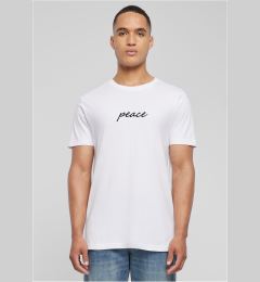 Снимка на Men's T-shirt Peace Wording EMB white