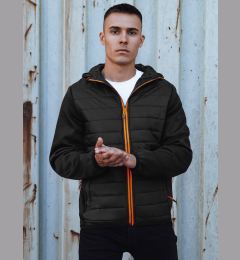 Снимка на Men's transitional quilted jacket with hood black Dstreet