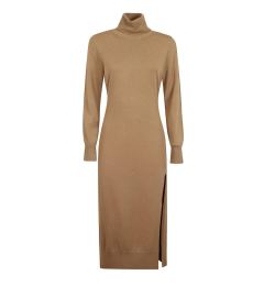 Снимка на Michael Kors Dress - TURTLE NK SLIT MIDI DRS beige