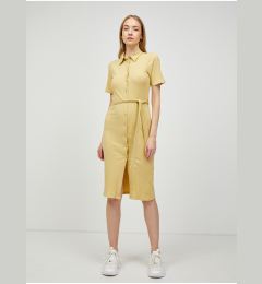 Снимка на Mustard Shirt Midi Dress with Tiana Ties - Women