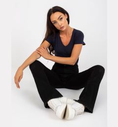 Снимка на Navy blue cotton v-neck t-shirt