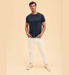 Снимка на Navy blue Iconic combed cotton t-shirt Fruit of the Loom