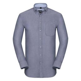 Снимка на Navy blue men's long sleeve shirt Russell