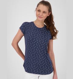 Снимка на Navy blue women's patterned T-shirt Alife and Kickin