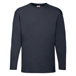 Снимка на Navy Value Men's Long Sleeve T-shirt Fruit of the Loom