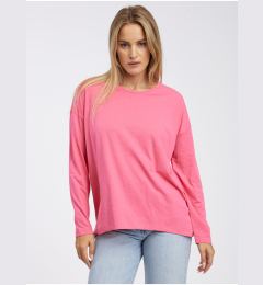 Снимка на Noisy May Dark pink Womens Basic Oversize Long Sleeve T-Shirt Noisy Ma - Women