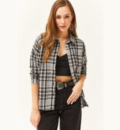 Снимка на Olalook Women's Black and White Plaid Lumberjack Shirt