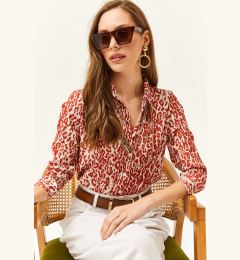 Снимка на Olalook Women's Tile Leopard Woven Shirt