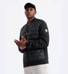 Снимка на Ombre Men's quilted bomber jacket - black