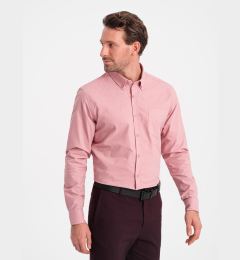 Снимка на Ombre Men's REGILAR FIT cotton shirt with pocket - pink