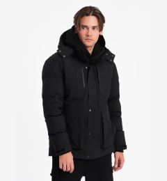 Снимка на Ombre Men's winter jacket with detachable hood and cargo pockets - black