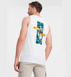 Снимка на Ombre Summer Vibe printed men&#039;s cotton tank top - white