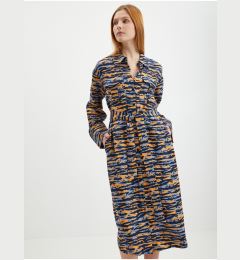 Снимка на Orange-blue lady patterned shirt dress VILA Cikki - Women