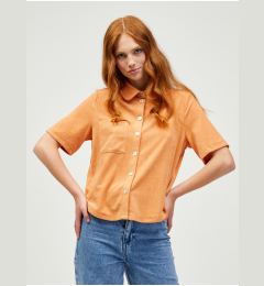 Снимка на Orange Short Sleeve Shirt Pieces Teri - Women