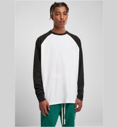 Снимка на Organic Oversized Raglan Long Sleeves White/Black