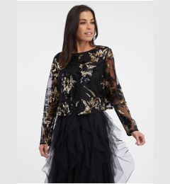 Снимка на Orsay Black women's patterned blouse with sequins - Women's