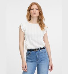 Снимка на Orsay White Women's T-shirt with Ruffles - Women