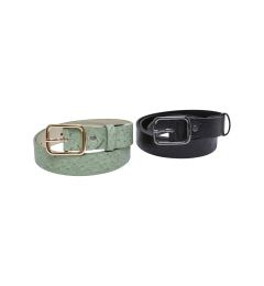 Снимка на Ostrich Synthetic Leather Strap 2-Pack Black/Leaf