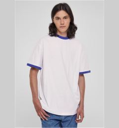 Снимка на Oversized Ringer T-shirt white/royal