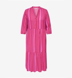 Снимка на Pink Ladies Striped Shirt Maxi-Dress ONLY CARMAKOMA Marrakes - Ladies