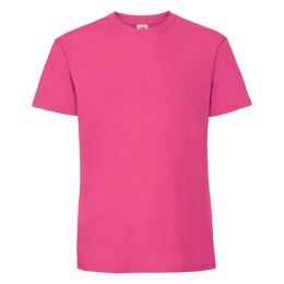 Снимка на Pink Men's T-shirt Iconic 195 Ringspun Premium Fruit of the Loom