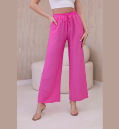 Снимка на Pink viscose wide trousers