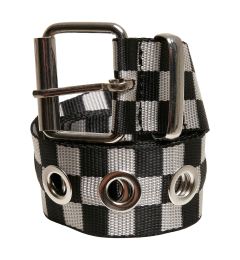 Снимка на Plaid belt with eyelets black/white