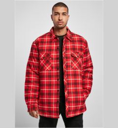 Снимка на Plaid quilted shirt jacket red/black