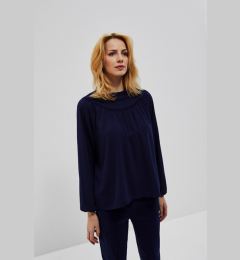 Снимка на Plain shirt blouse - navy blue