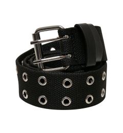 Снимка на Polyester belt with eyelets black/silver