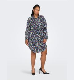 Снимка на Purple-blue women floral shirt dress ONLY CARMAKOMA Ayana - Ladies