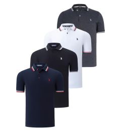 Снимка на QUAD SET T8594 МЪЖКА ТЕНИСКА DEWBERRY-BLACK-WHITE-NAVY BLUE-ANTHRACITE