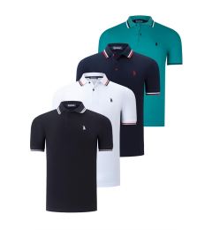 Снимка на QUAD SET T8594 МЪЖКА ТЕНИСКА DEWBERRY-BLACK-WHITE-NAVY-GREEN