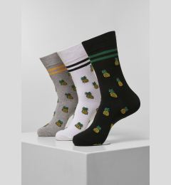 Снимка на Recycled pineapple socks 3-pack white/heather grey/black