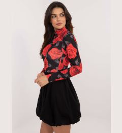 Снимка на Red and Black Floral Cocktail Mini Dress