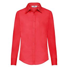 Снимка на Red ladies' classic poplin shirt Fruit Of The Loom