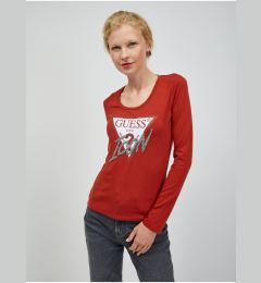 Снимка на Red Ladies Long Sleeve T-Shirt Guess - Women